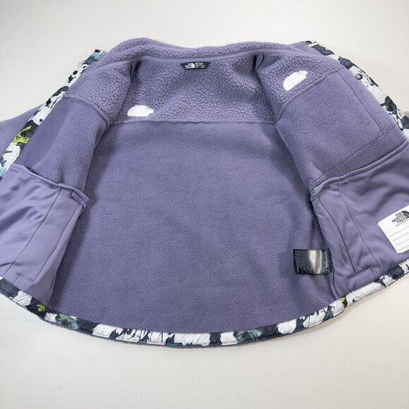 The North Face Girls Fleece Mashup Jacket Lunar Slate XL 14/16 Purple NF0A82TE - Picture 6 of 10